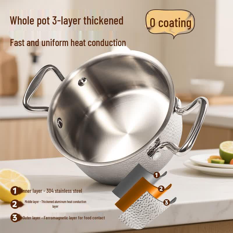 MAXCOOK 304 Stainless Steel Alcohol Mini Hot Pot