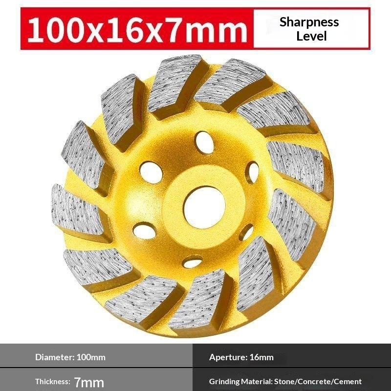 4 Inch Concrete Diamond Grinding Cup Wheel 12 Turbo Segments for DIY Home Renovation Masonry Grinding Work