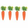 4pcs Miniature Size Easter Decoration Artificial Carrot Decorative Piece Tray Decoration Cute Style Simulation Design Home Decor