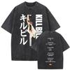 Washed Vintage T-shirt Kill Bill Movies Tshirt  Women Fashion Oversized Streetwear Male Casual Cotton Short Sleeve T Shirts