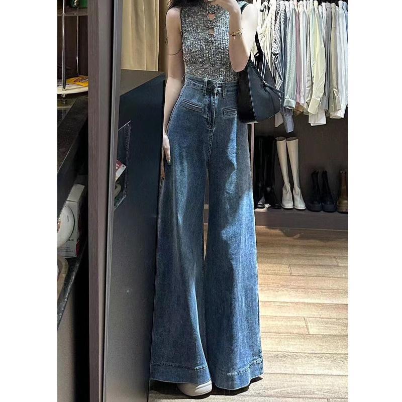 

Spicy Girl Fashionable Wide-Leg Jeans for Women – Versatile Floor-Length Street Style S
