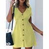 Women'S Short Spring And Summer Styles Sexy Fashionable Casual Vacation Daily Short Sleeved Satin Suspender Dress