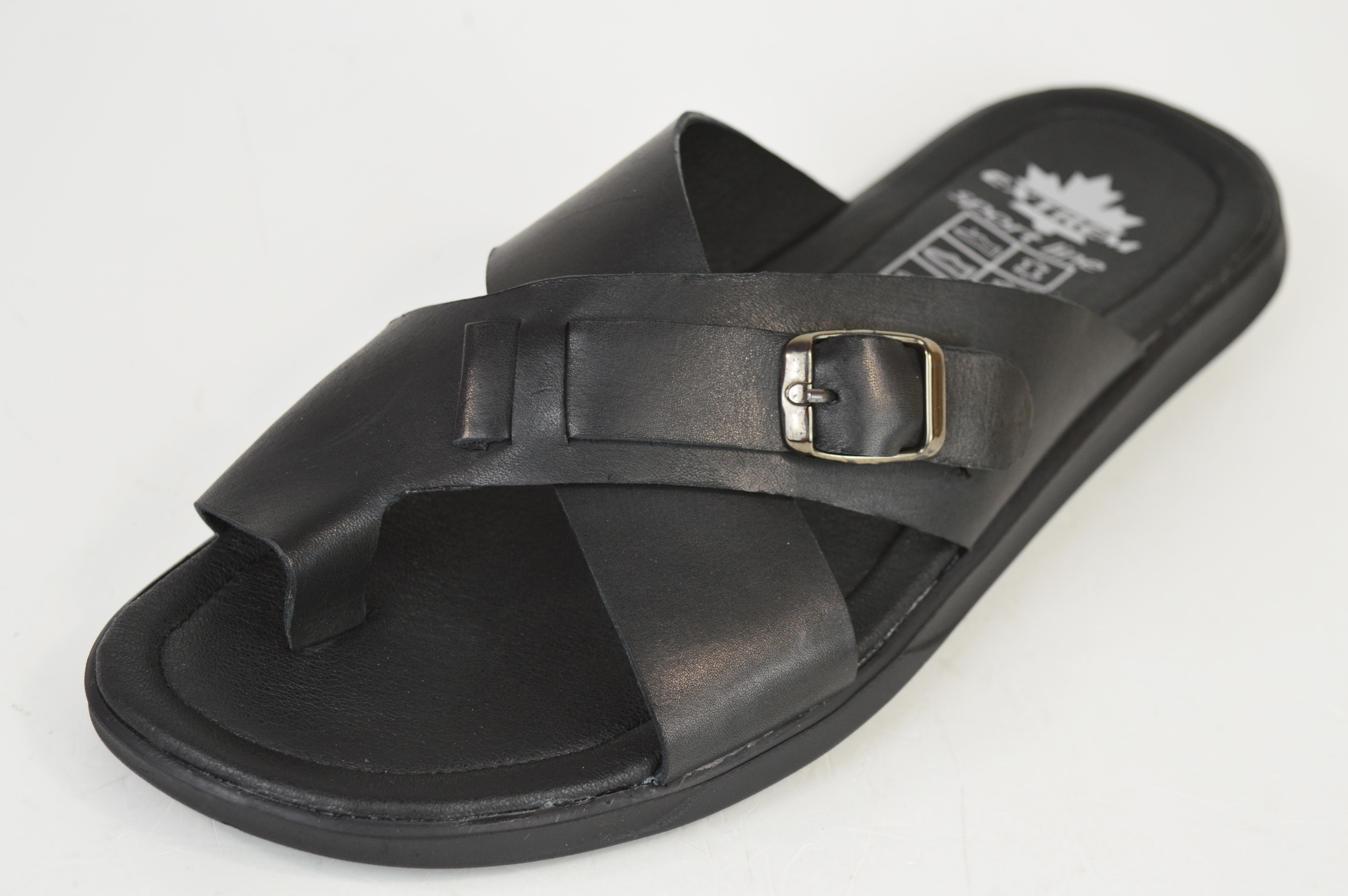 

Шльопанці Extrem 0083 40 Чорні шкіра 45 чорний