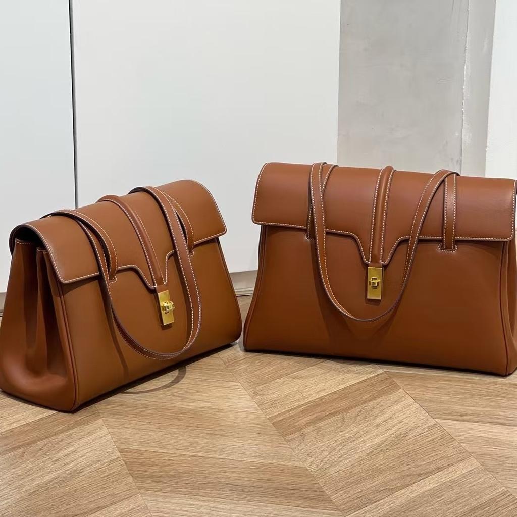 Leather commuter bag women's fashion large capacity tote travel tote bag soft16 shoulder computer large bag