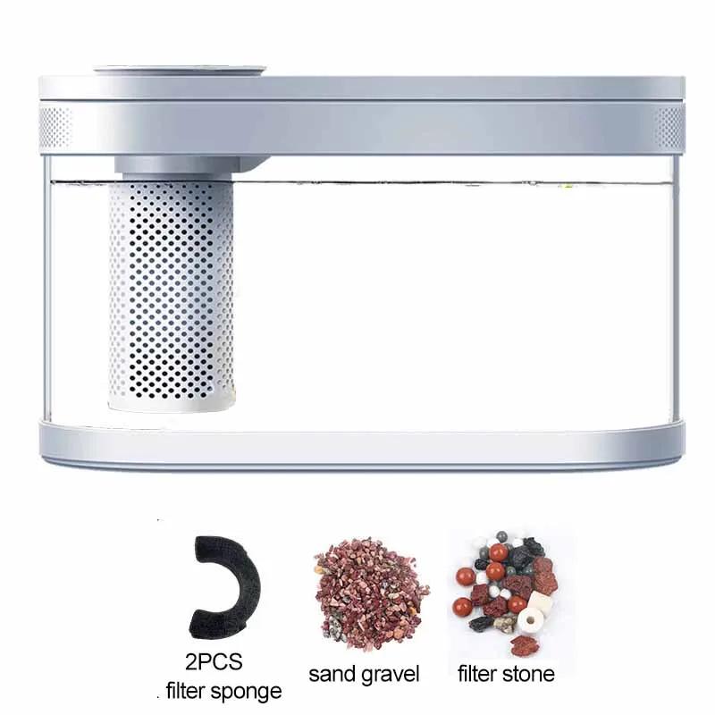 

Умный аквариум для Xiaomi Mijia MiHome App Amphibious Eco Aquarium Pro WiFi Box C180 Auto Feeder RGB Lighting Works Fishtank