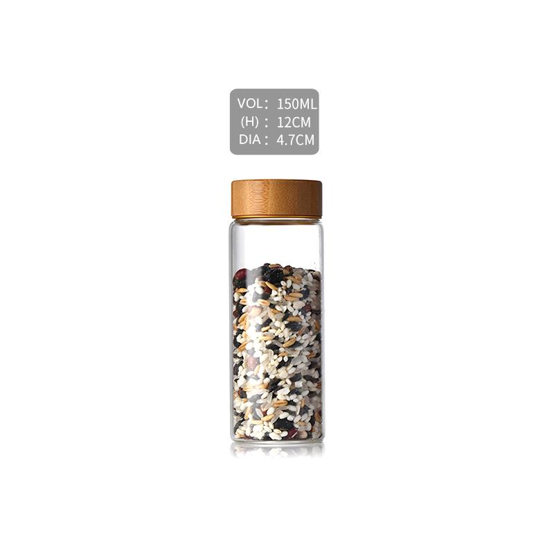 

1 Pcs Clear Glass Jars With Lids Spice Jars Beans Tea Glass Canisters Sealed Container For Yogurt Oatmeal Kitchen Accessories 150ml