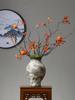 Retro Wabi-Sabi Narrow-Mouth Vase for Elegant Flower Arrangements In Living Room or Tea Room.