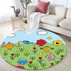 Mr. Men and Little Miss,Round Area Rug,Carpet Rug for Living Room Bedroom Sofa Playroom Decor,Non-slip Floor Mat