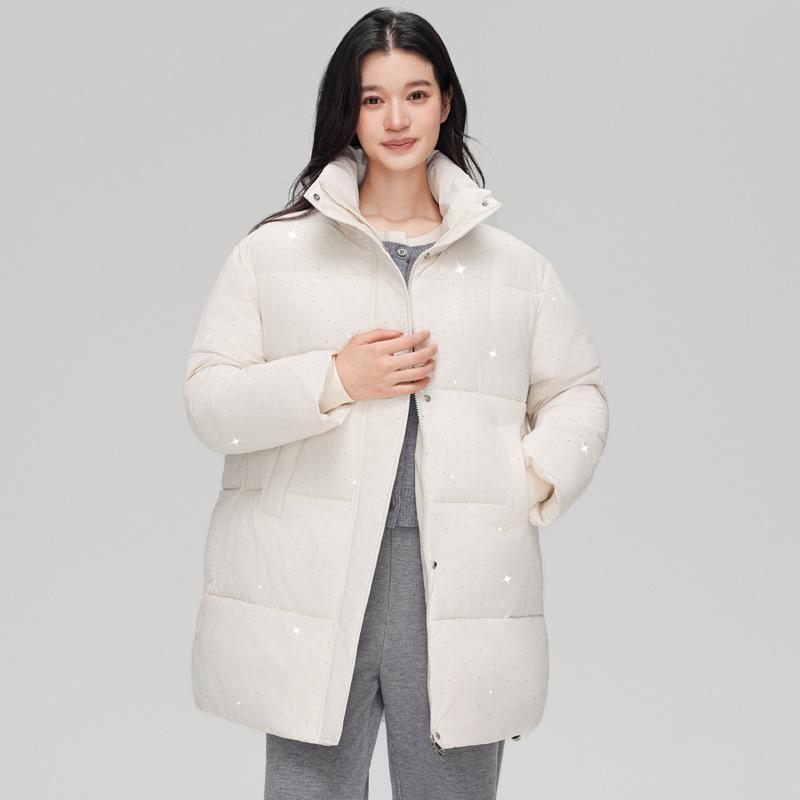 New Down Cotton-padded Clothes for Women's Winter Fashion Versatile Stand-up Collar Thickened Cotton-padded Jacket