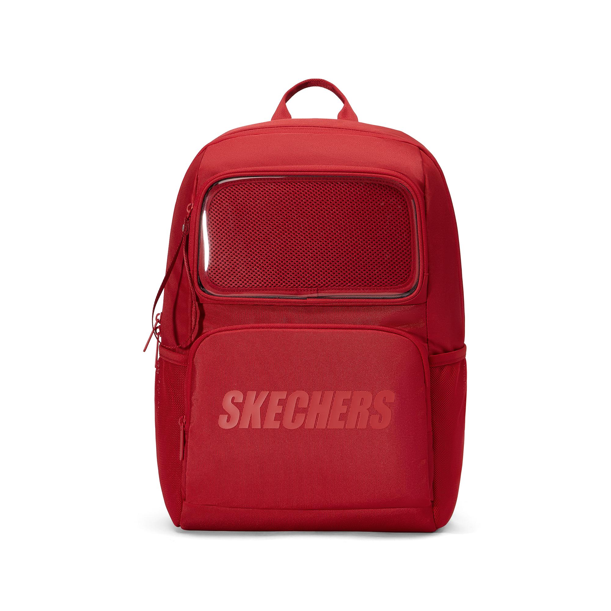 Skechers 21L Brand Logo Fabric Backpack Unisex Backpack L325U103-001W Race Red