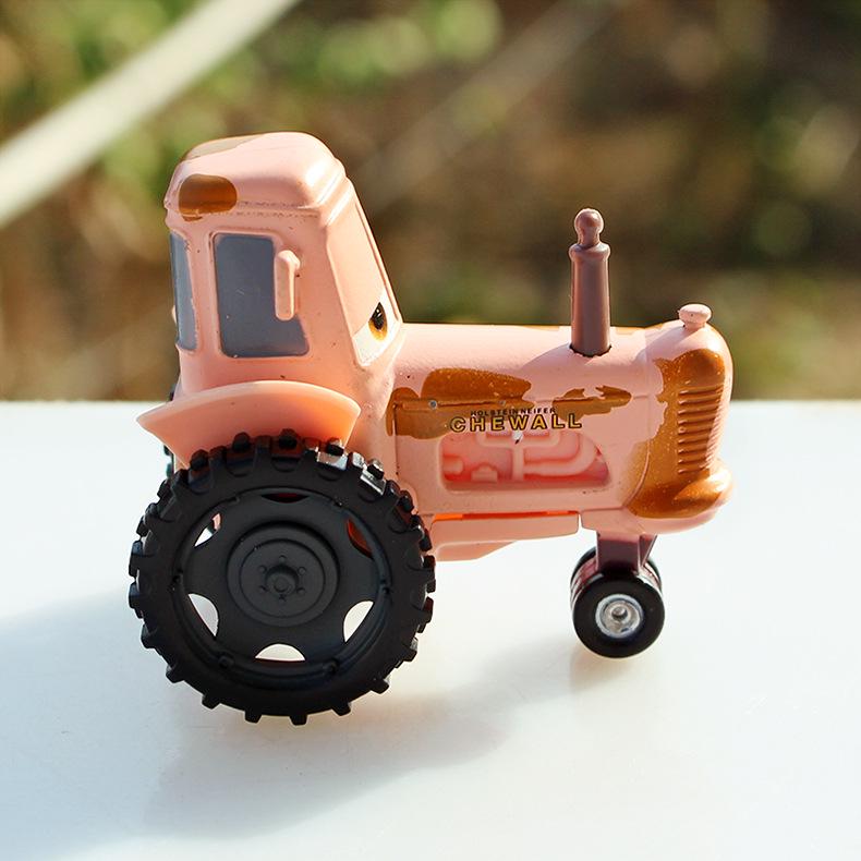 Children's Cartoon Tractor Toy Model - Green and White Alloy Simulation, Perfect Birthday Gift