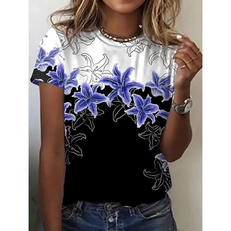 3D Printed Summer Fashion Women's T-Shirt Breathable Versatile Trend