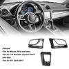 Steering Wheel Cover Trim Carbon Fiber Control Panel Frame Decal Sticker for Macan 718 Boxster Cayman 911