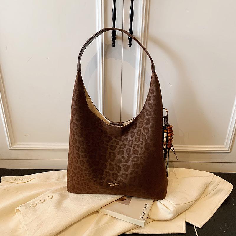 

Женская универсальная ретро-сумка - Вместительная наплечная сумка-тоут для осени/зимы леопардовый/кофейный