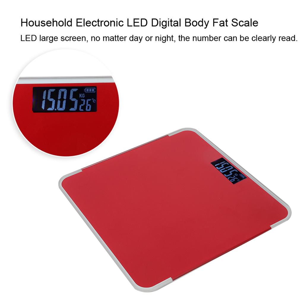 Household Smart Electronic LED Digital Body Fat Scale Accurate Measure Weight