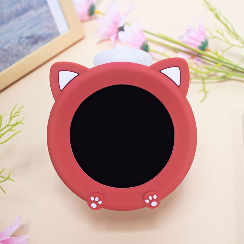 Dustproof Housing Silicone Protector Cover for Alarmo Clock Scratchproof Shell Clock Kitten Ear Pattern Protective Case