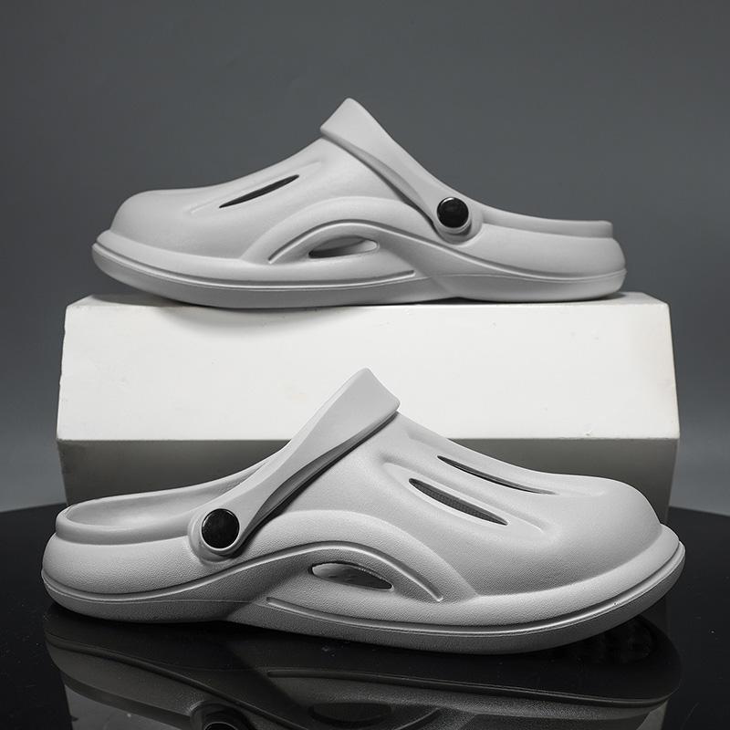 Mode 2025 Sommer Clogs Hausschuhe Für Herren Sommer Mode Plateau Lochschuhe Strandsandalen Lässig Innen Badezimmer Hausschuhe