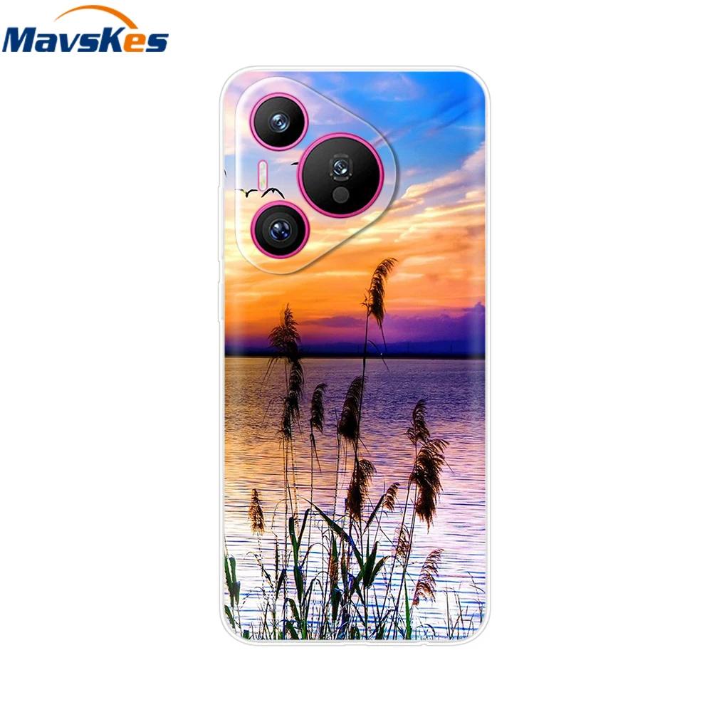For Huawei Pura 70 Pro Case Pura 70 Clear Back Cover Pretty Girl Bumper Soft TPU Funda For Huawei Pura 70 Pro+ Pura70 Ultra Capa
