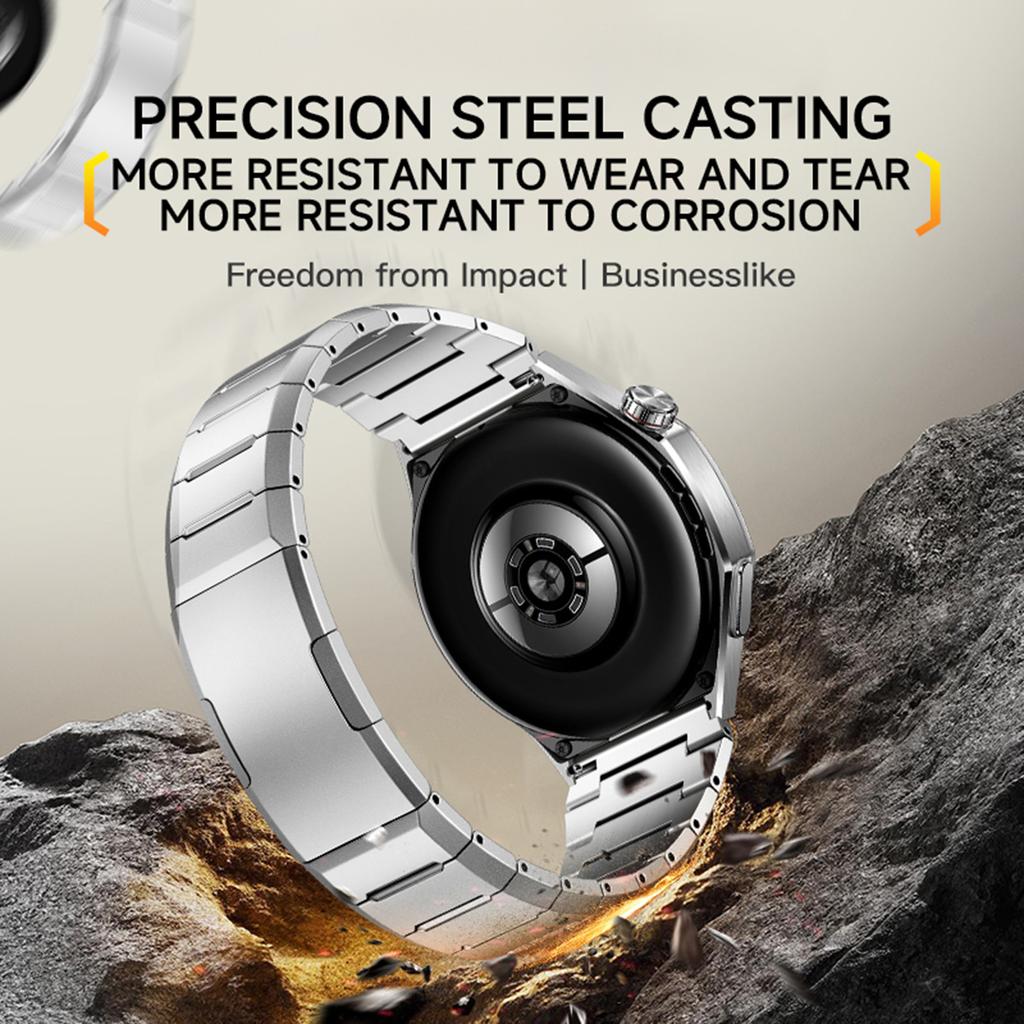 Luxusní nerezový řemínek pro Huawei Watch GT5 Pro Bez mezer Kovový náramek pro Huawei Watch GT4 Pro Specializovaný pánský styl řemínku