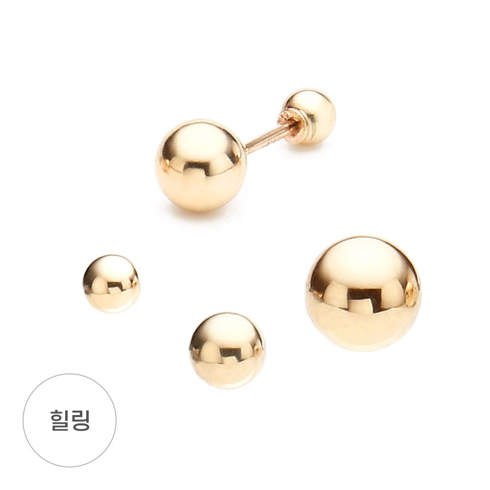 [Dorocy] 14K Cuing Cuing One Ball Piercing (1 piece)_4mm