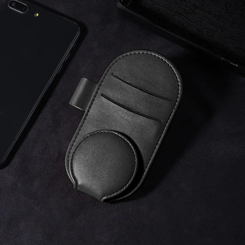 Car Multifunction Sunglasses Clip Card Ticket Holder Stand Eyeglasses For Toyota Chr Corolla Yaris Rav4 E150 E120 Land Cruiser