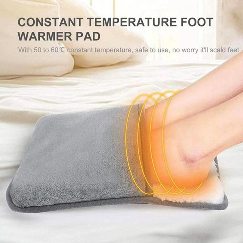 Electric Heated Foot Warmer USB Powered Soft Fleece Foot Heating Pad Waterless for Abdomen Waist Hands