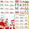Christmas Deer Paper Glasses Party Photo Props For Kids Holiday Decor Set Of 12