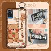 Durable Fashion Design Phone Case For ZTE Blade A71 Cartoon Ring Anti-dust Phone Holder Anti-knock Lanyard Kickstand