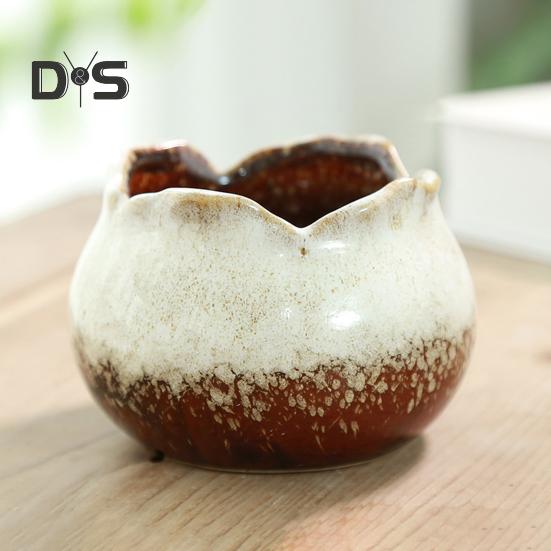 Eco Friendly Flower Pot Smooth Edge Practical Outdoor Plant Ceramic Flower Pot Container