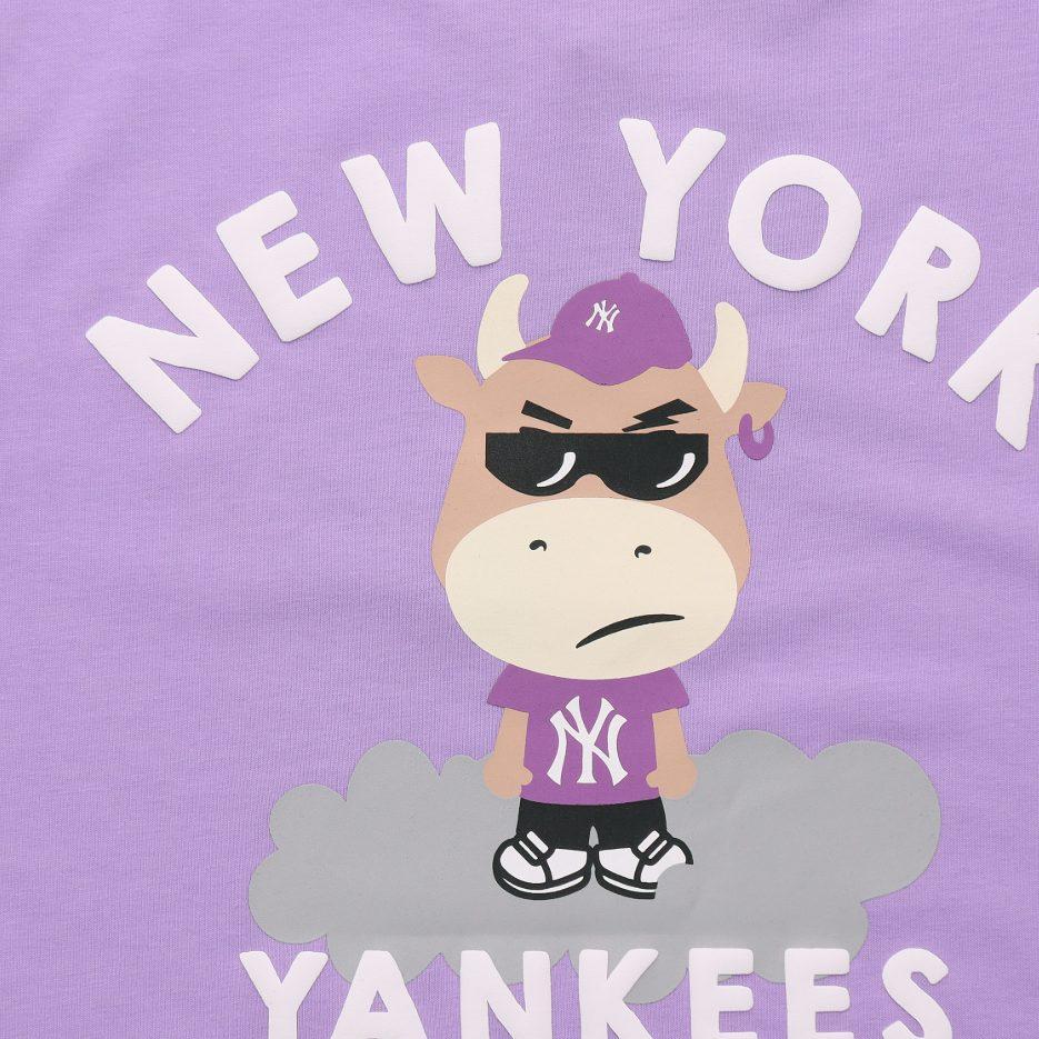 MLB T Shirts Unisex Purple Crew Neck Moderate Straight Fit 31TSC9131-50V