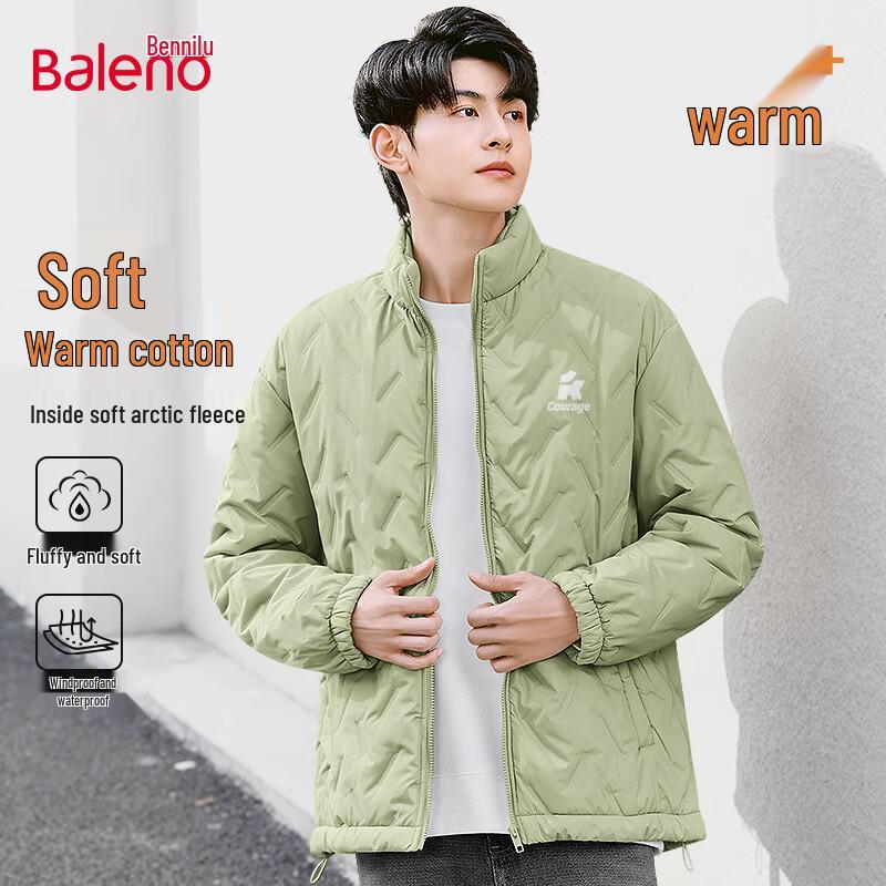 

Baleno Men s Letter Print Fleece-Lined Winter Jacket 2XL