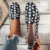 Women's shoes with niche-designed patterns, featuring comfortable flat soles, suitable for various outfits.