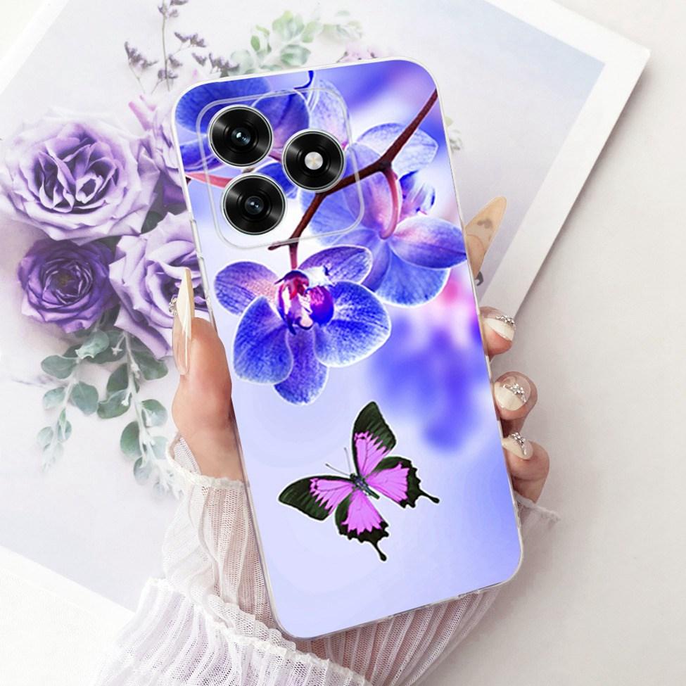 Etui na Honor X5C Plus Pokrowiec Przezroczysty Luksusowy Uroczy Kot Moda Motyl Fajny Malowany Obudowa Na Honor X5cPlus