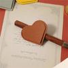 10 Pcs Bible Bookmarks Heart Shaped Page Markers PU Leather Bookmarks Simple Book Markers Creative Bookmarks for Reading