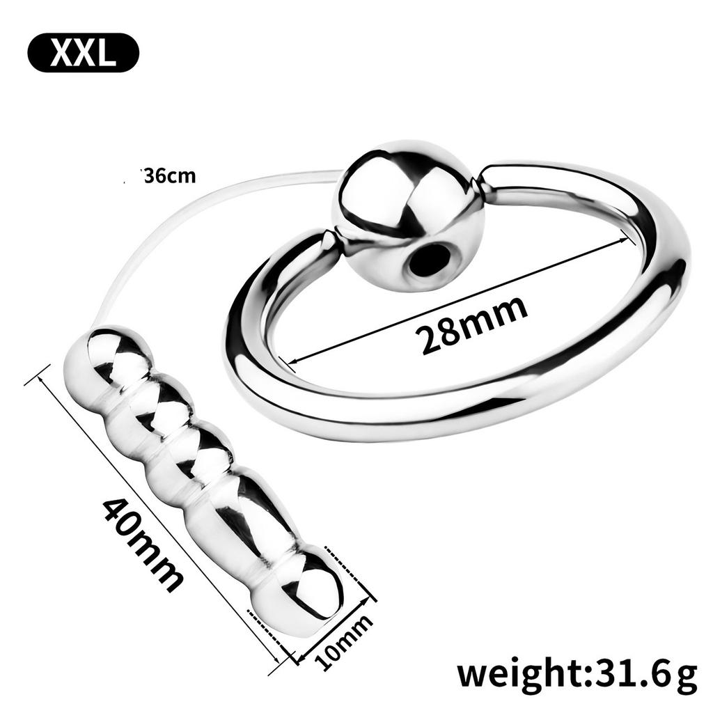 Men's Prostate Beads Massager Stainless Steel Anal Plug Metal Hollow Sex Toys Masturbator BDSM