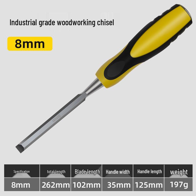 Premium Alloy Steel Woodworking Chisel Set – Complete Flat Chisel Tools for Carving and Decoration