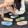 2025 New French Retro Round Head Velcro Ballet Shoes Women's Flat Single Shoes Mary Jane Shoes Women's