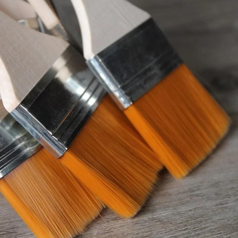 12Pcs/Set Oil Painting Wooden Handle Brushes Artist Watercolor Acrylic Panit Art Supplies Limner Tools for School Student