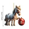 2D Flat Christmas Hanging Pendant DIY Accessories Acrylic Car Horse Pendant Multi-scene Xmas Tree Hanging Ornament Navidad Decor