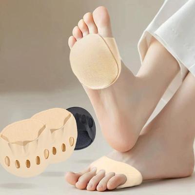 Five Toes Forefoot Pads for Women High Heels Half Insoles Foot Pain Care Absorbs Shock Socks Toe Pad Massaging Toe Pad