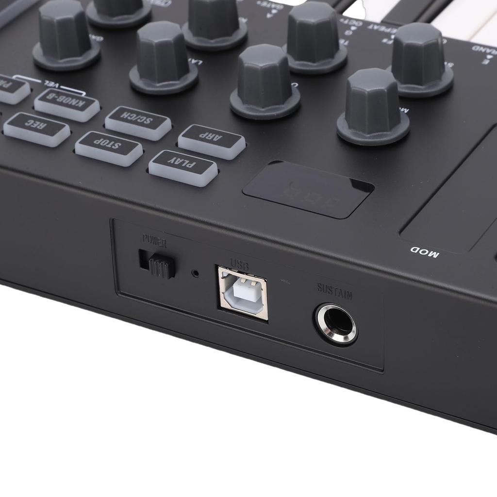 TOPINCN MIDI Keyboard Bluetooth 8 RGB Music Beginner to Black 25-Key Controller, Enabled, Wireless, Pads, Multi-DAW Compatible, Production,