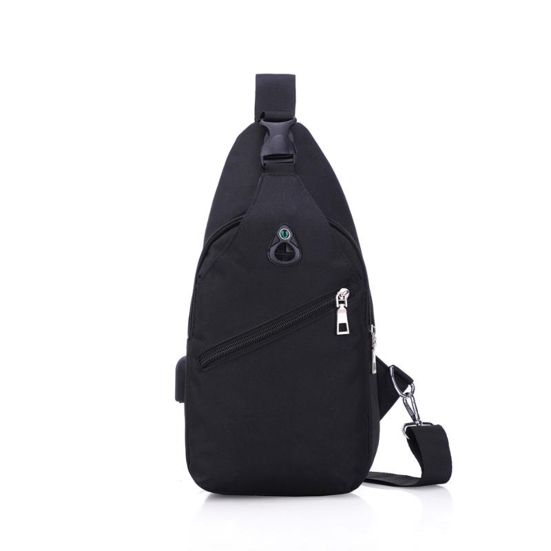 Breast bag Men's trendy canvas leisure bag Outdoor small backpack Lightweight fashion gift bag One shoulder messenger bag