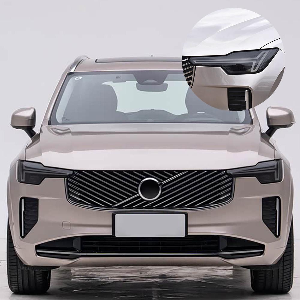 Premium High-Gloss Smoke Black TPU Car Headlight Protection Film for Volvo XC90 2016-2026 Pre-Cut PPF Anti-Scratch Vinyl Film
