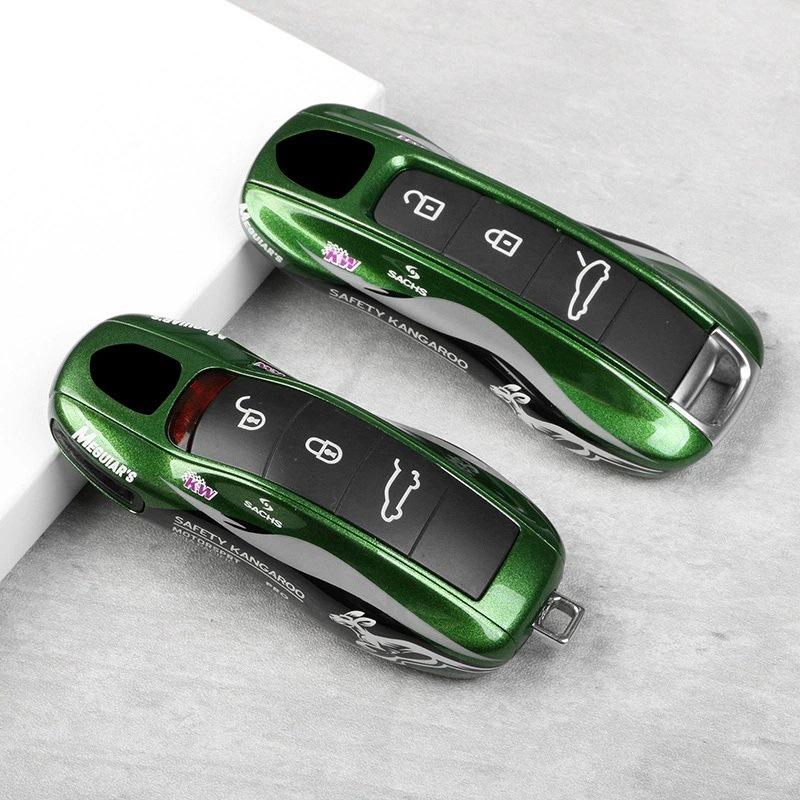 Suitable for Porsche Caja Car Keychain Case, Macan 911 Panamera 718 Key Holder Protection Cover