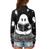 Girls' school uniform top - Halloween printed long-sleeved casual formal dress shirt