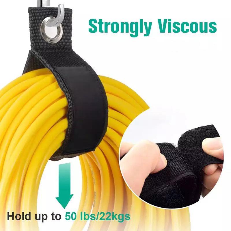 Hanging Magic Tape Straps: Heavy Duty Nylon Elastic Adhesive Binding Straps