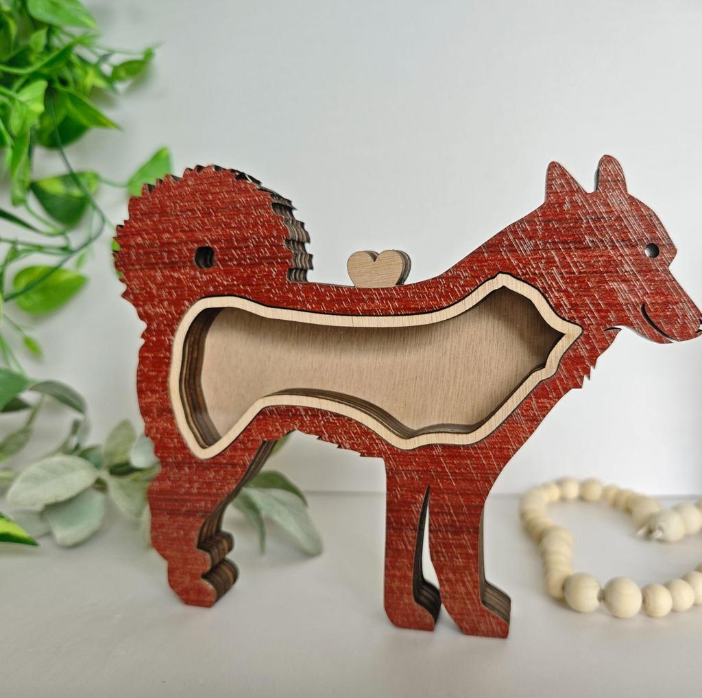 Solid Wood Handwritten Name Dog Hair Memorial Box My Pet's Fur Container Storage Box Pet Ashes Box Pet Memories Collecting Box