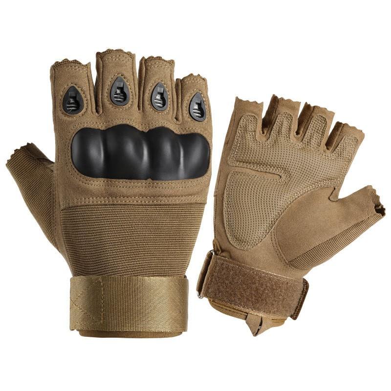 Mens Tactical Half-Finger Gloves Outdoor Activities Shooting Cycling Hiking Anti-Slip Touchscreen Compatible Quick-Dry