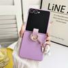 For Samsung Galaxy Z Flip7 5G Case Ultra Slim PC Phone Cover with Pearl Pendant