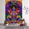 Retro Mandala Tapestry Elephant Head Buddha Psychedelic Flower Plant Wall Hanging Bohemian Aesthetics Home Wall Decoration